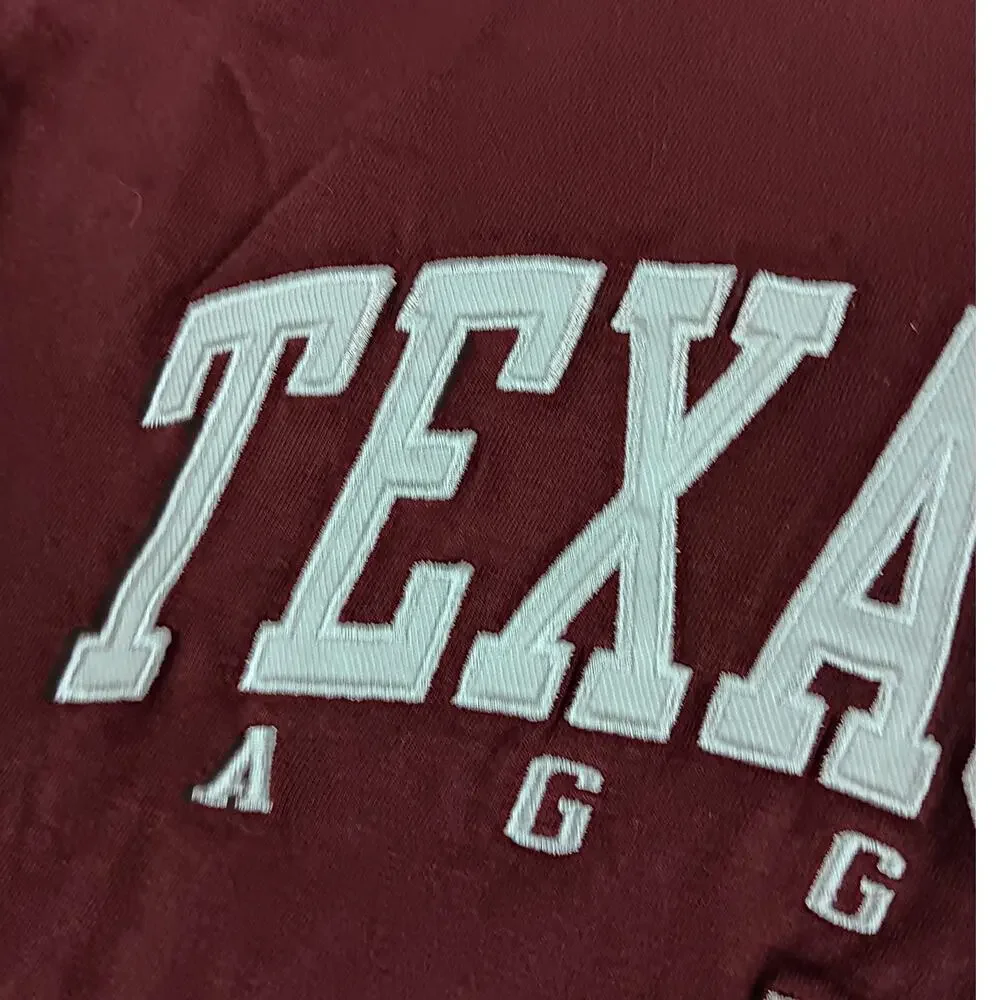 Champion Texas A&M T-Shirt Men's 2XL Maroon Red Logo Spellout Embroidered Preppy - Picture 5 of 12
